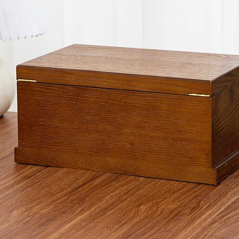 Buddha Stones Retro Wooden Jewelry Box Three-Layer Jewelry Storage Box - image 12