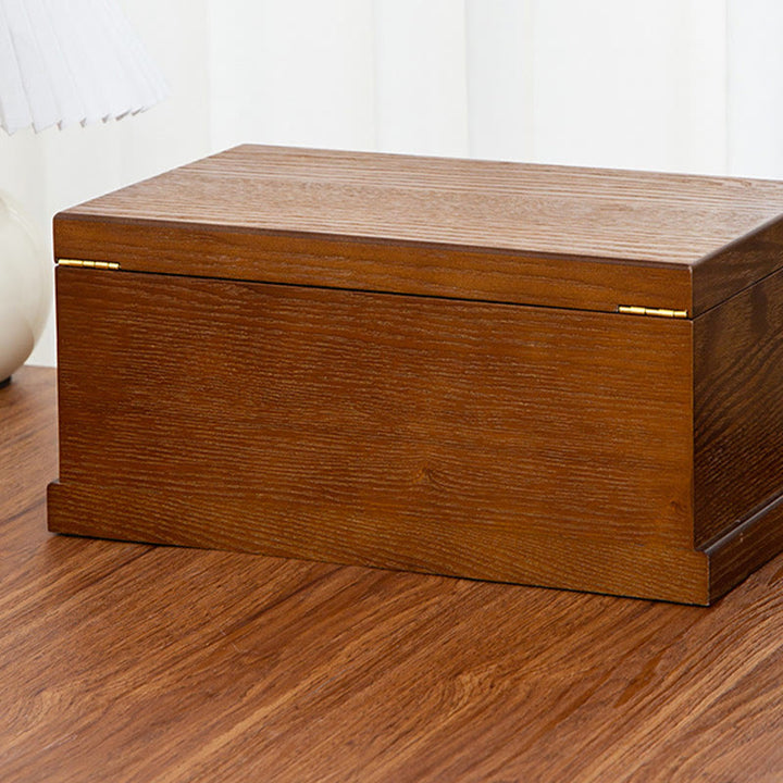 Buddha Stones Retro Wooden Jewelry Box Three-Layer Jewelry Storage Box - image 12