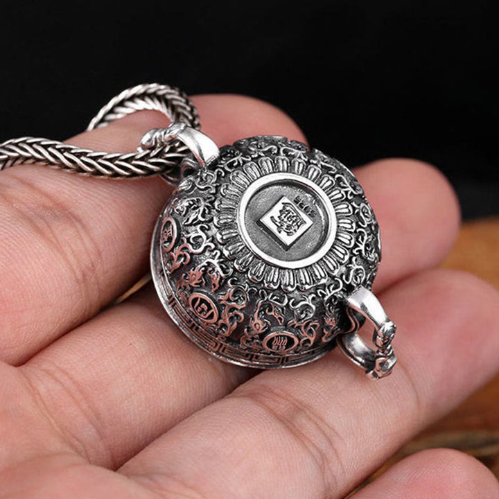 Buddha Stones Treasure Bowl Copper Coin Ingots Wealth Necklace Pendant - image 4