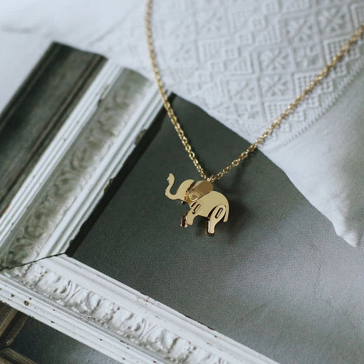Elephant Titanium Steel Luck Necklace Chain Pendant - image 2