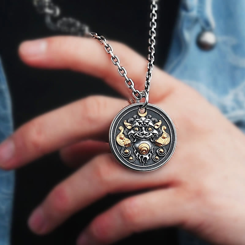 Buddha Stones Tibetan Kirtimukha Amulet Healing Necklace Pendant - image 3