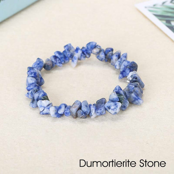 Natural Irregular Shape Crystal Stone Warmth Soothing Bracelet - Dumortierite Stone(Wrist Circumference: 15-16cm) - image 65