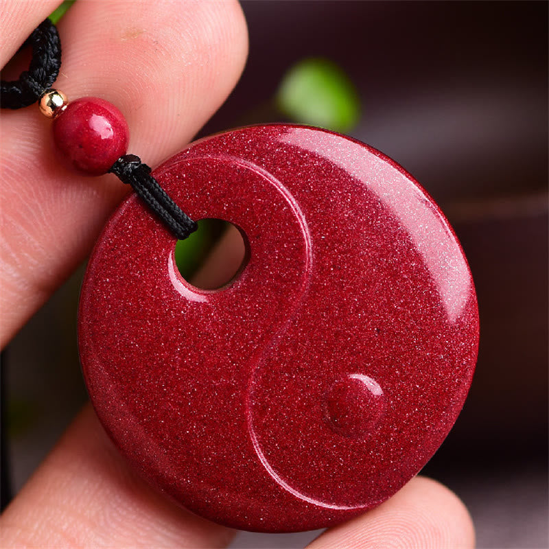 Buddha Stones Laughing Buddha Yin Yang Chinese Zodiac Gourd Natural Cinnabar Blessing Necklace Pendant - image 8