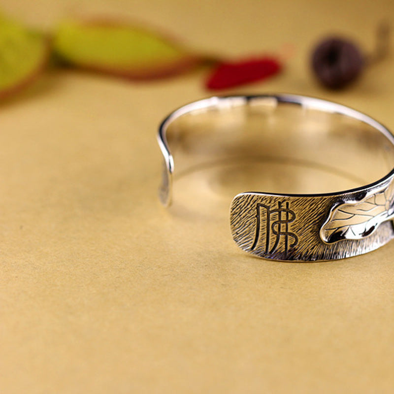 Buddha Stones 925 Sterling Silver Lotus Flower Calm Bracelet Adjustable Bangle - image 9