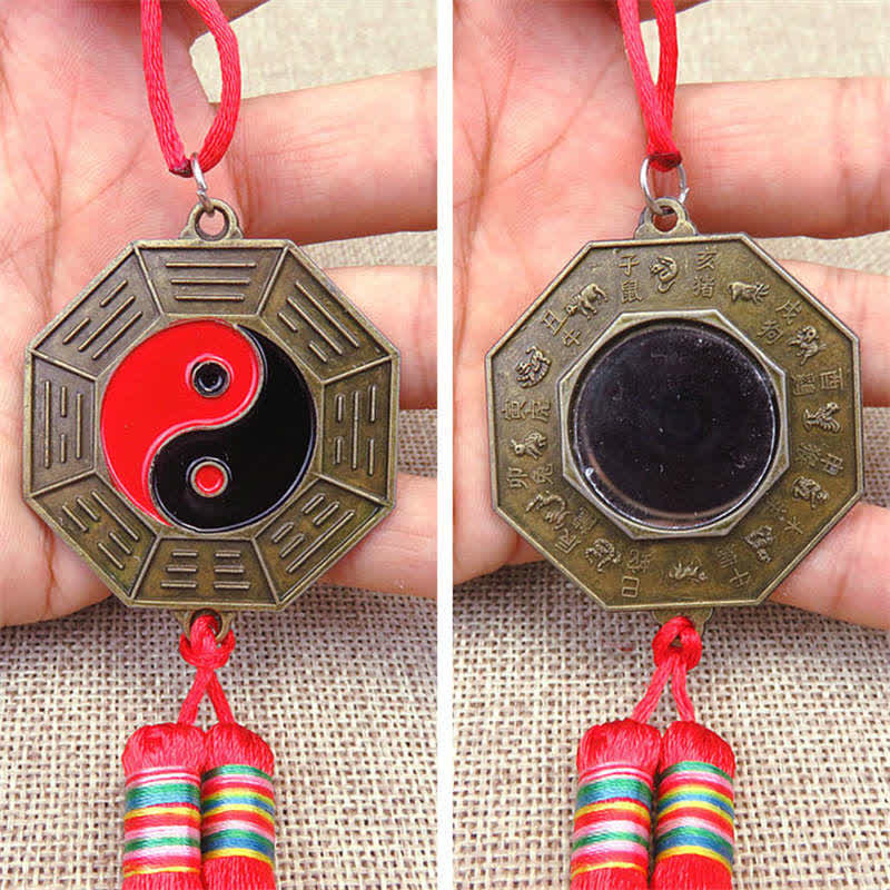 Feng Shui Bagua Map Chinese Knotting Harmony Energy Map Mirror - image 4