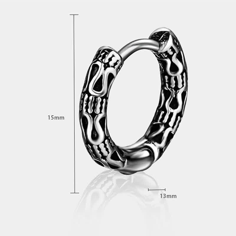 Retro Pattern Titanium Steel Balance Earrings - image 9