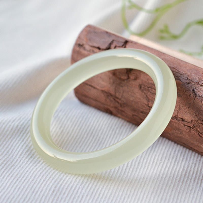 Buddha Stones Natural Afghanistan Jade Abundance Cuff Bracelet Bangle - image 11