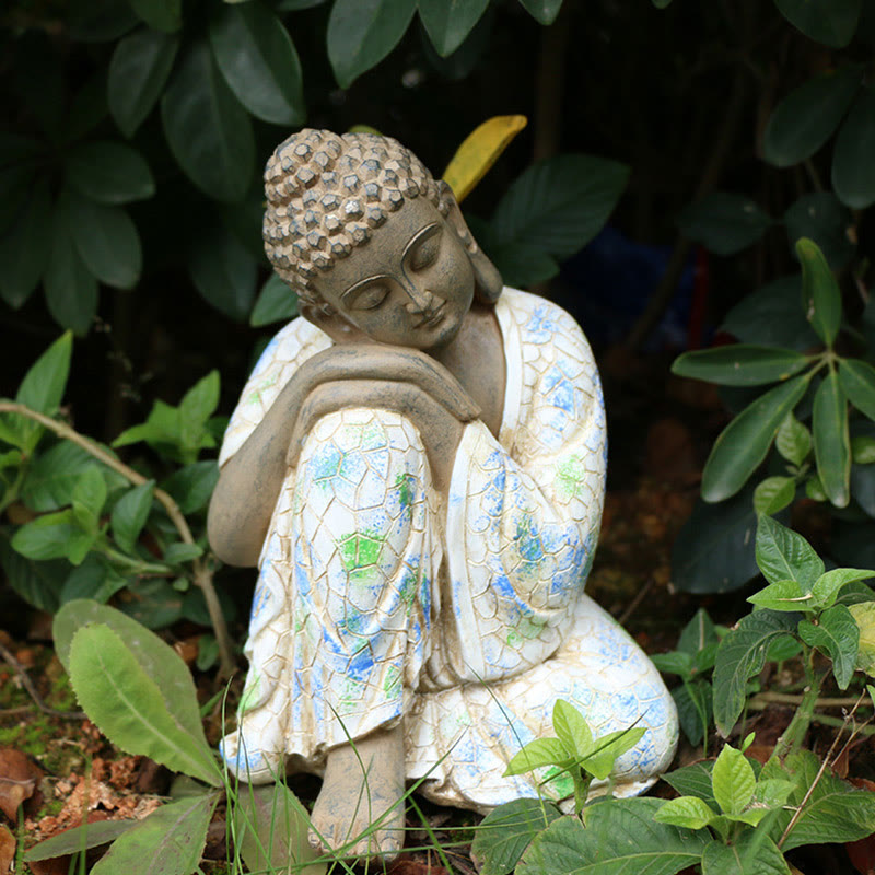 Meditating Zen Buddha Serenity Resin Statue Figurine Home Decoration - image 15