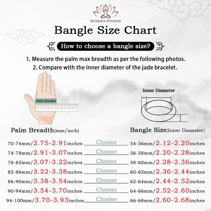 Buddha Stones Jade Abundance Blessing Bangle Bracelet - image 9