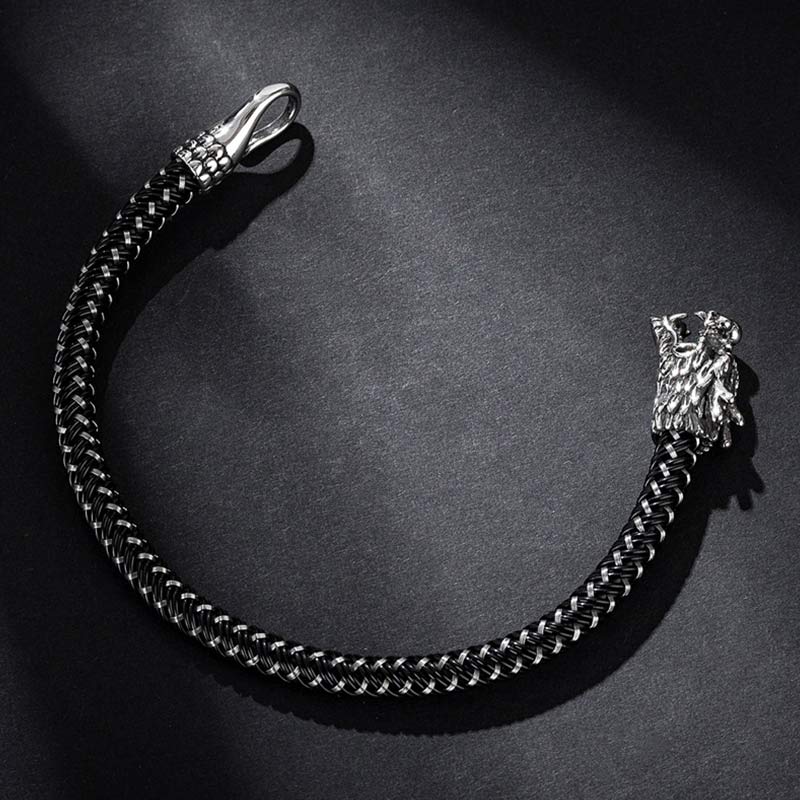 Buddha Stones Dragon Titanium Steel Protection Luck Bracelet - image 7