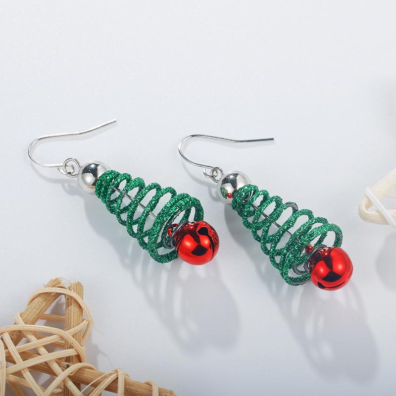 Christmas Tree Drop Dangle Earrings - image 1