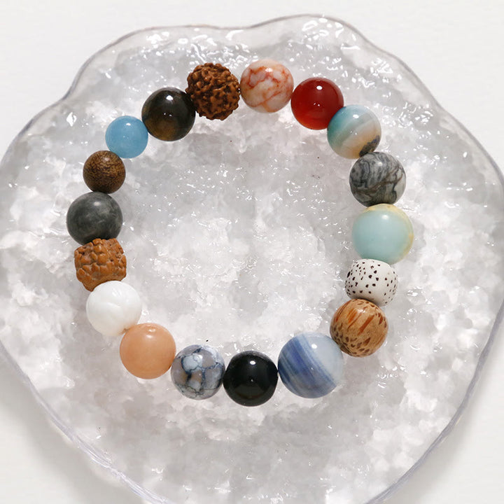 Buddha Stones Natural Bodhi Seed Crystal Stone Agate Keep Away Evil Spirits Bracelet - image 7