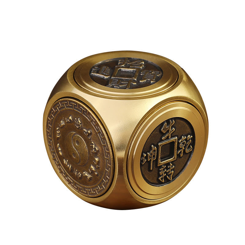 Buddha Stones Four Beasts Feng Shui Yin Yang Bagua Copper Coin Harmony Rotatable Decoration - image 12