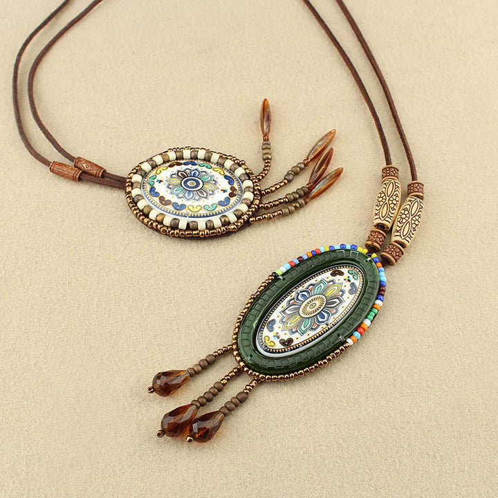 Buddha Stones Mandala Pattern Beads Creativity Necklace Pendant - image 10