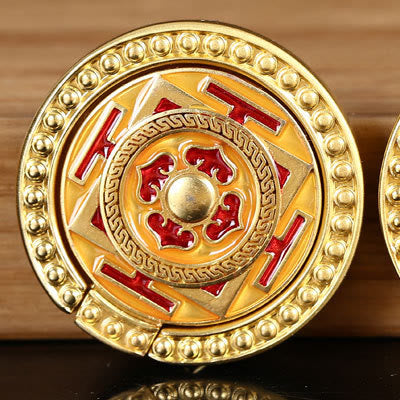 Tibetan Om Mani Padme Hum Peace Phone Ring Bracket Universal Phone Holder Decorations - Yellow Mandala - image 26