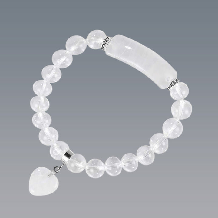 Buddha Stones Natural Quartz Love Heart Healing Beads Bracelet - image 34