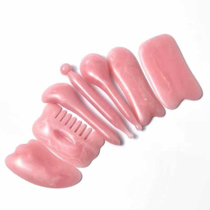 Resin Gua Sha Facial Whole Body Massage Comb Tool Set - image 10