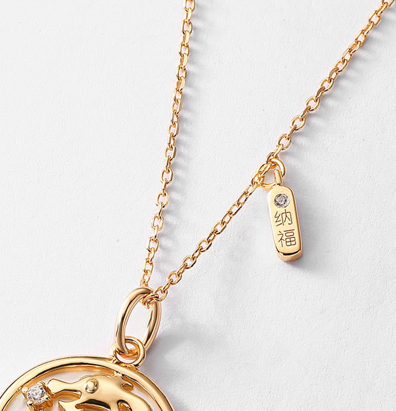 ❗❗❗A Flash Sale- Buddha Stones 925 Sterling Silver Tridacna Stone Year of the Dragon Fu Character Luck Strength Necklace Pendant - image 4