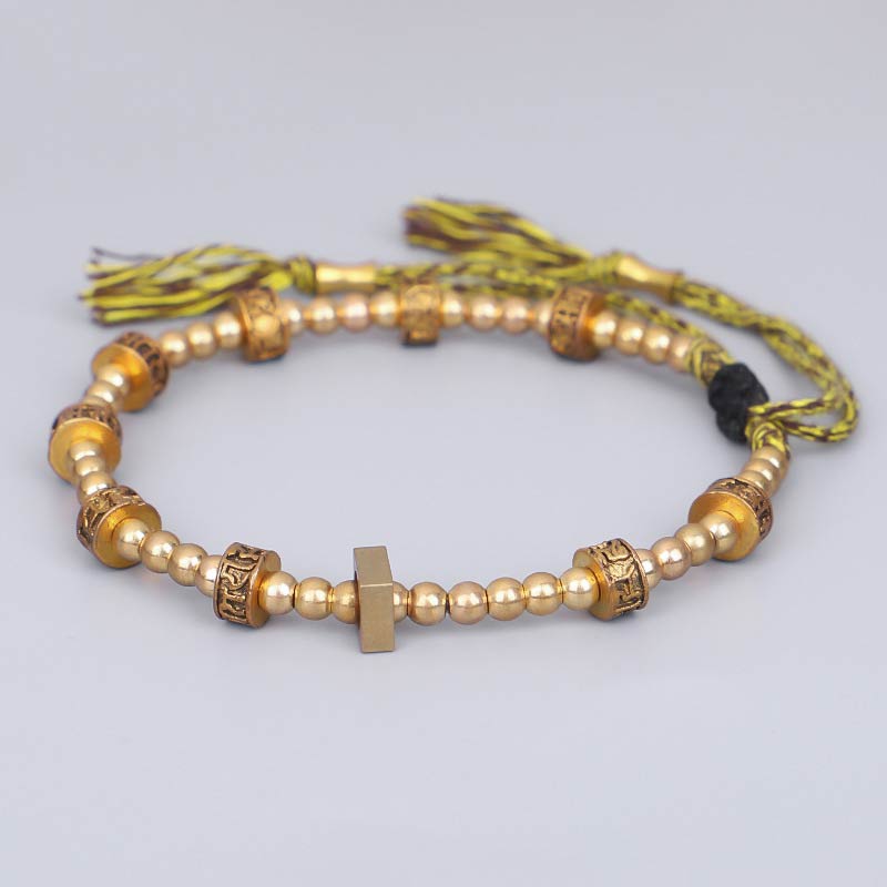 Buddha Stones Tibetan Curse Six True Words Wealth Bracelet - image 2