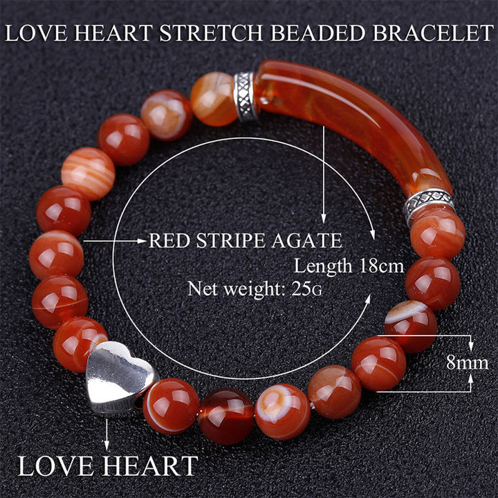 Buddha Stones Natural Crystal Beads Unisex Heart Bracelet - image 12