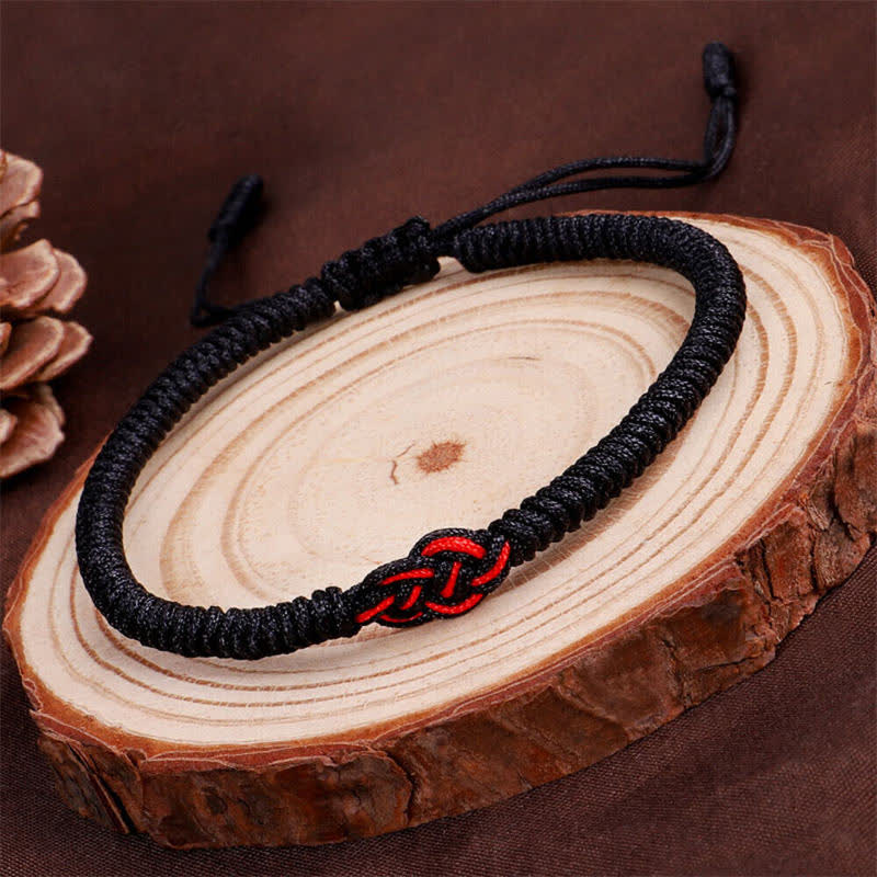 Buddha Stones 2Pcs Tibetan Luck Chinese Knot Protection String Bracelet - image 23