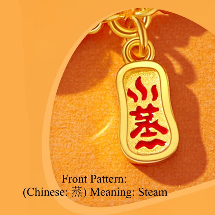 Buddha Stones 925 Sterling Silver Year Of The Dragon Hetian White Jade Chinese Steamed Bun Dragon Design Fortune Blessing Bracelet - image 7