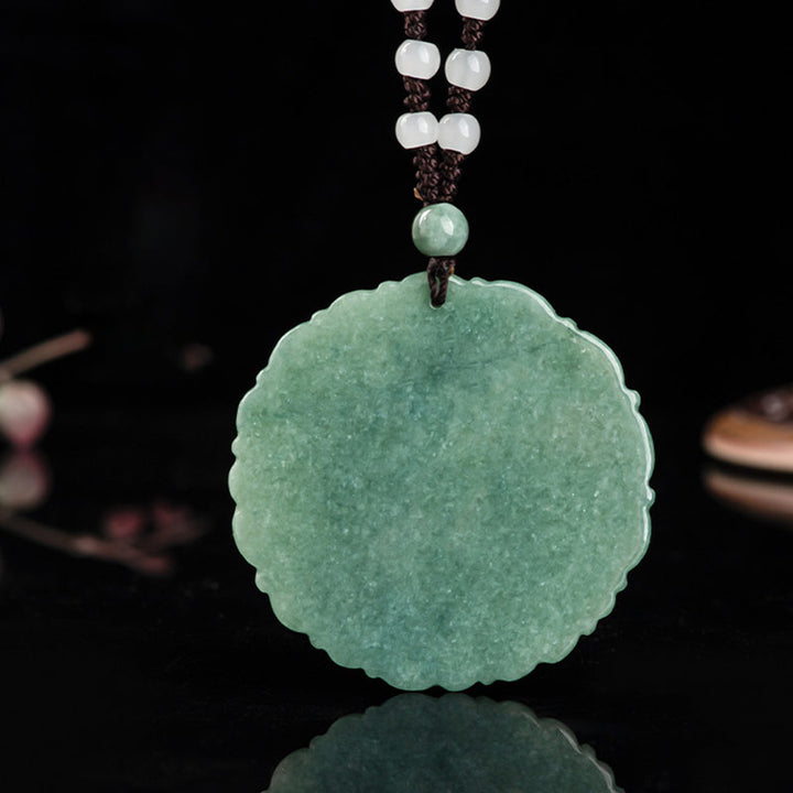 Buddha Stones Chinese Zodiac Dragon Jade Fortune Necklace String Pendant - image 6