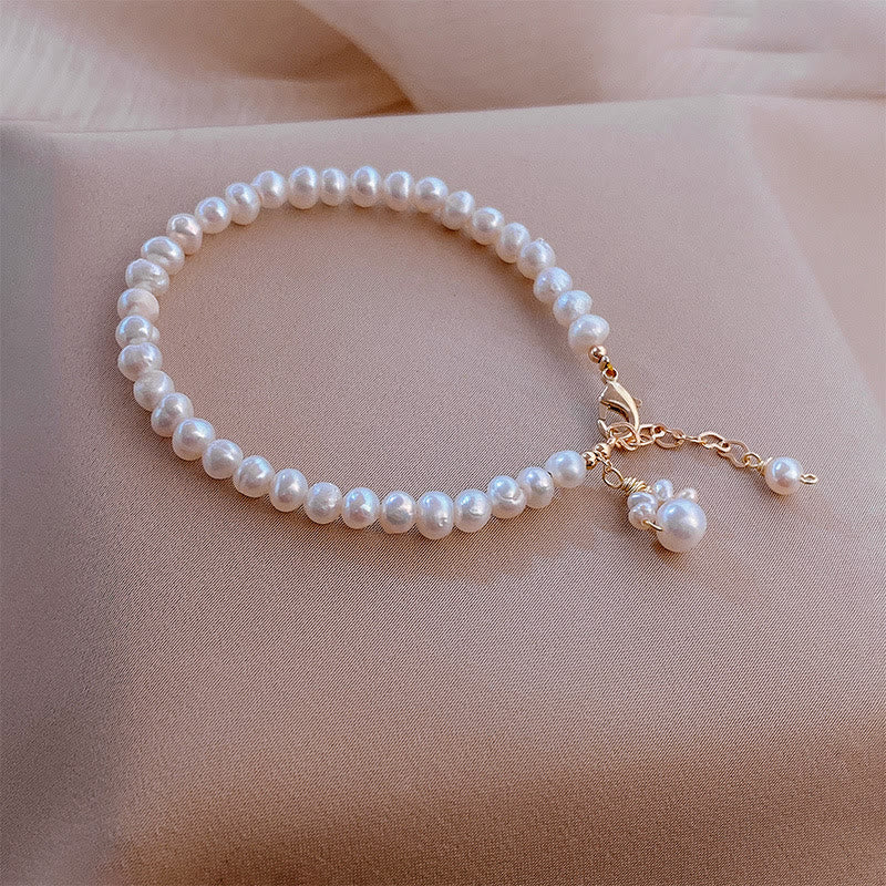 Buddha Stones Pearl Cat Paw Healing Chain Bracelet - image 7