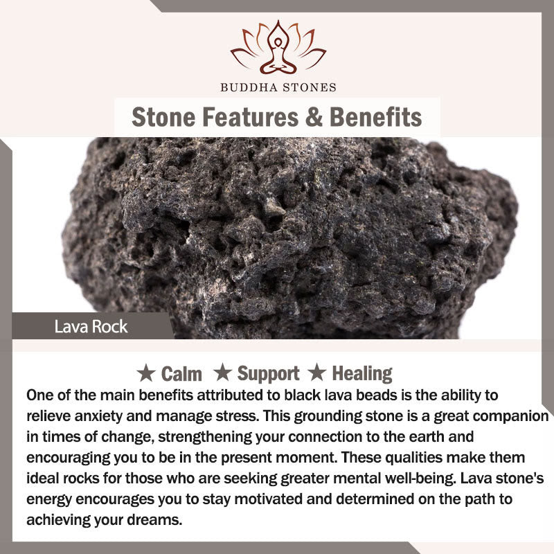 Buddha Stones Lava Rock Frosted Stone Healing Leather Magnetic Buckle Bracelet - image 6