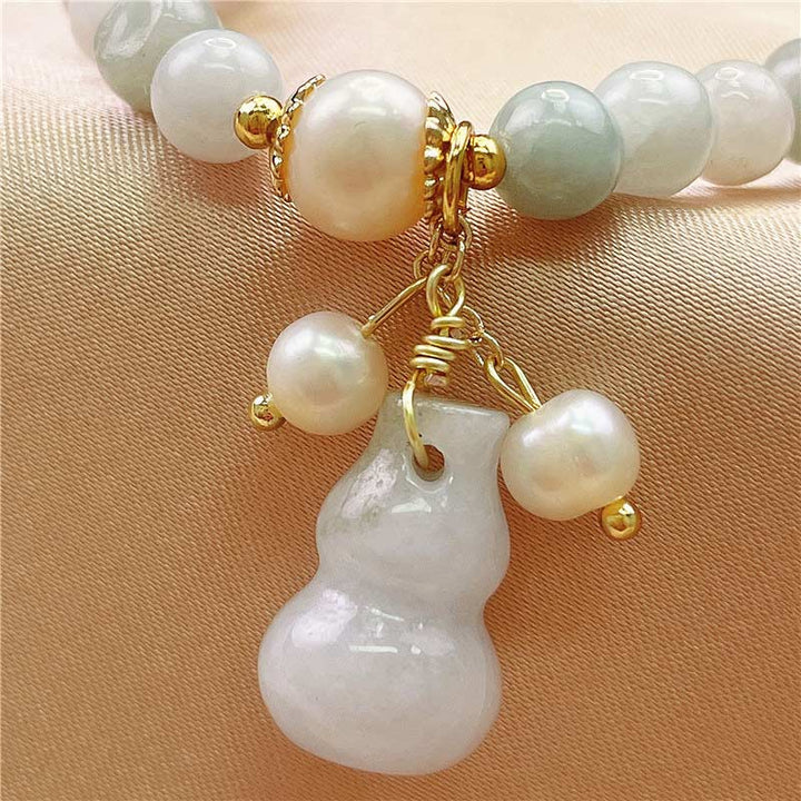 Buddha Stones Jade Gourd Blessing Protection Charm Bracelet - image 4