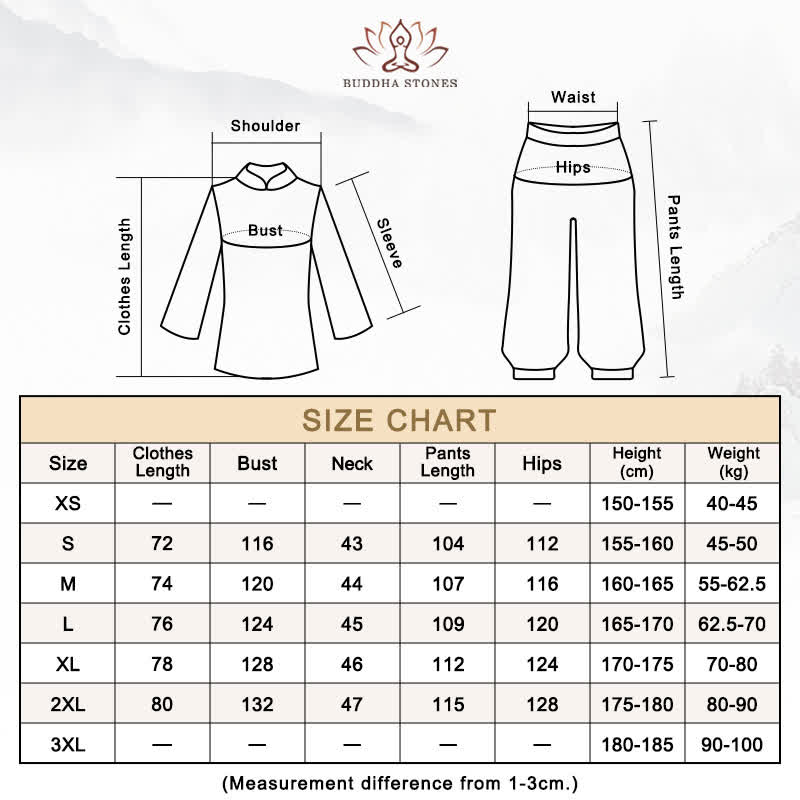 Buddha Stones Tai Chi Qigong Meditation Prayer Spiritual Zen Practice Unisex Cotton Linen Clothing Set - image 26