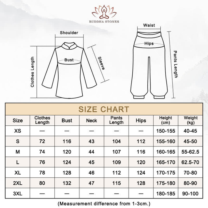 Buddha Stones Tai Chi Qigong Meditation Prayer Spiritual Zen Practice Unisex Cotton Linen Clothing Set - image 26