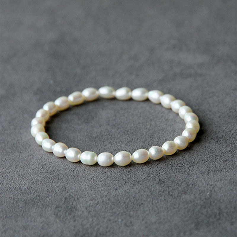 Buddha Stones Natural Pearl Healing Beaded Bracelet - 18-19cm - image 0