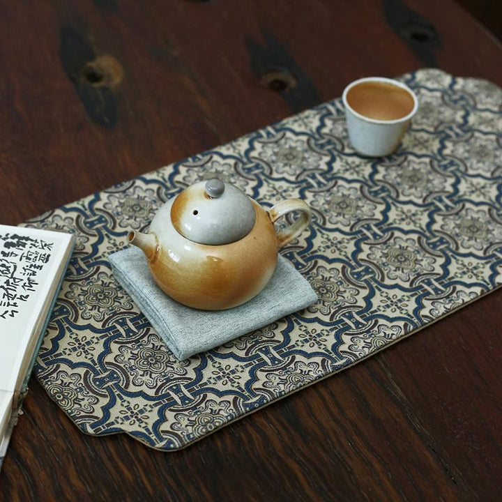 Elegant Floral Brocade Pattern Cup Mat Tea Cup Coaster - Square Totem - image 34