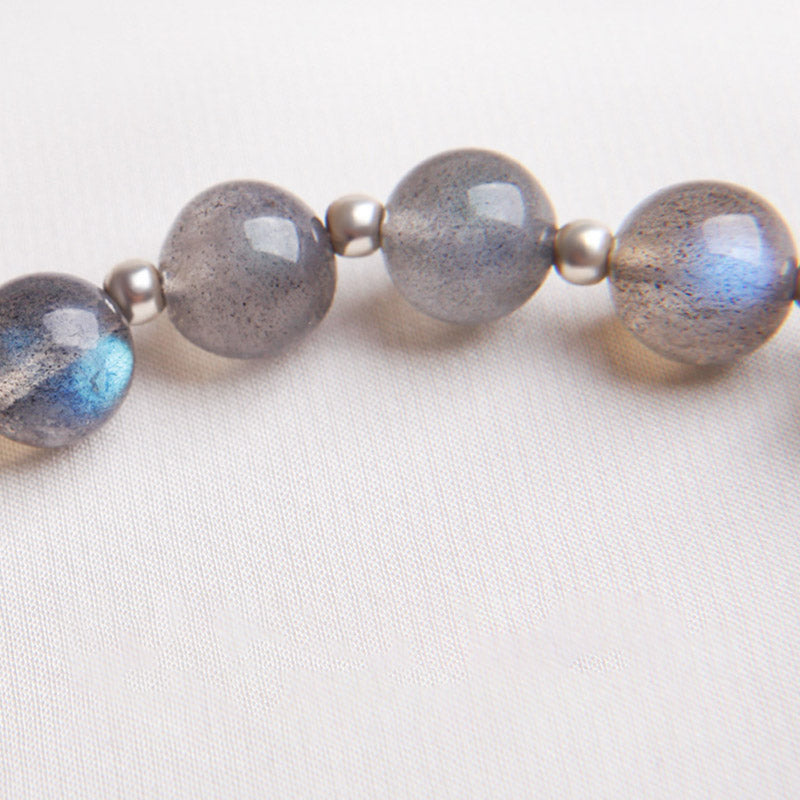 Buddha Stones Moonstone Strawberry Quartz Flower Healing Charm Bracelet - image 7