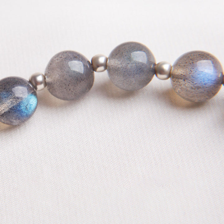 Buddha Stones Moonstone Strawberry Quartz Flower Healing Charm Bracelet - image 7