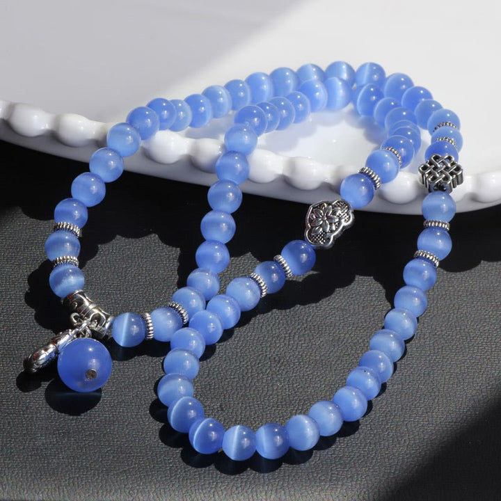 Buddha Stones Cat Eye PiXiu Support Triple Wrap Bracelet - image 19