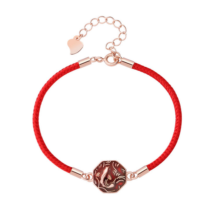 Buddha Stones 925 Sterling Silver Luck Koi Fish Color Change Wealth Handcrafted Braided Bracelet - image 11