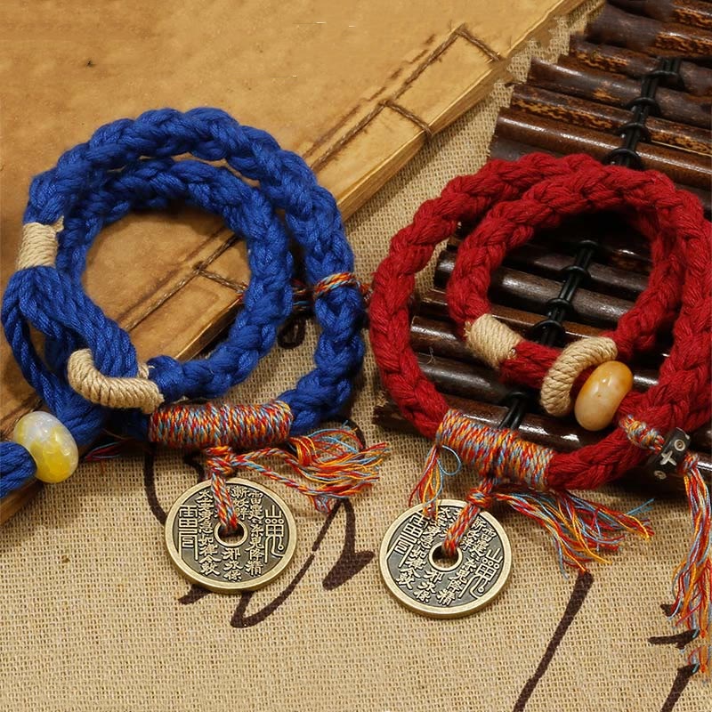 Buddha Stones Mountain Ghosts Spend Money Ward Off Evil Spirits Handmade Bracelet - image 0