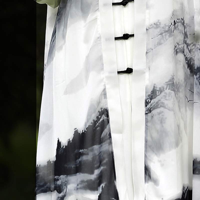 3Pcs Ink Painting Meditation Prayer Spiritual Zen Tai Chi Qigong Practice Unisex Clothing Set - image 9