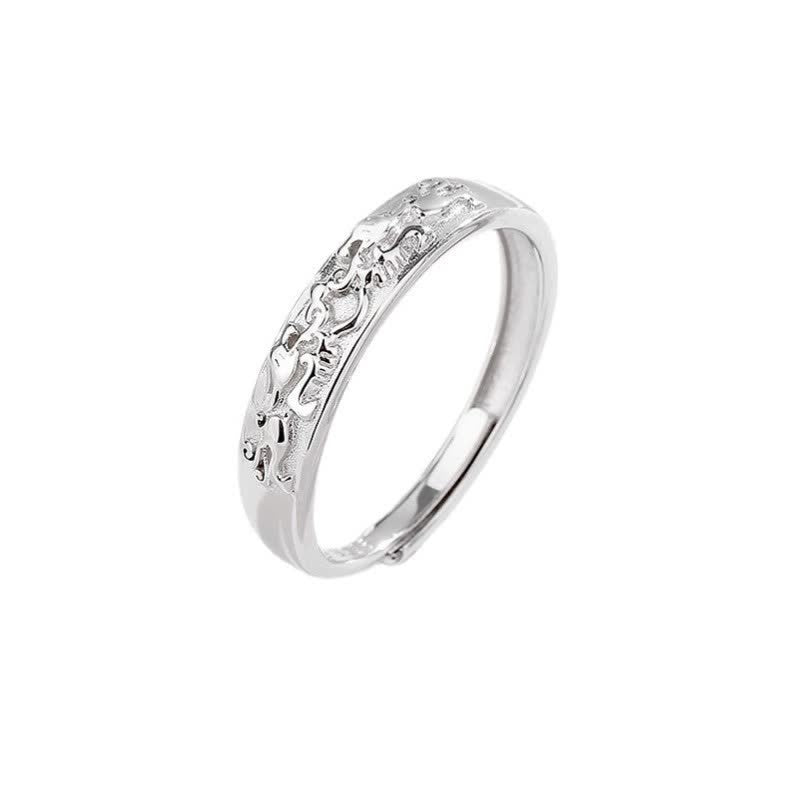 Buddha Stones 925 Sterling Silver PiXiu Balance Adjustable Couple Ring - Men - image 5
