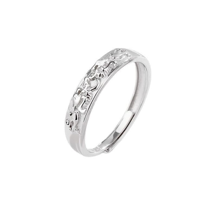 Buddha Stones 925 Sterling Silver PiXiu Balance Adjustable Couple Ring - Men - image 5