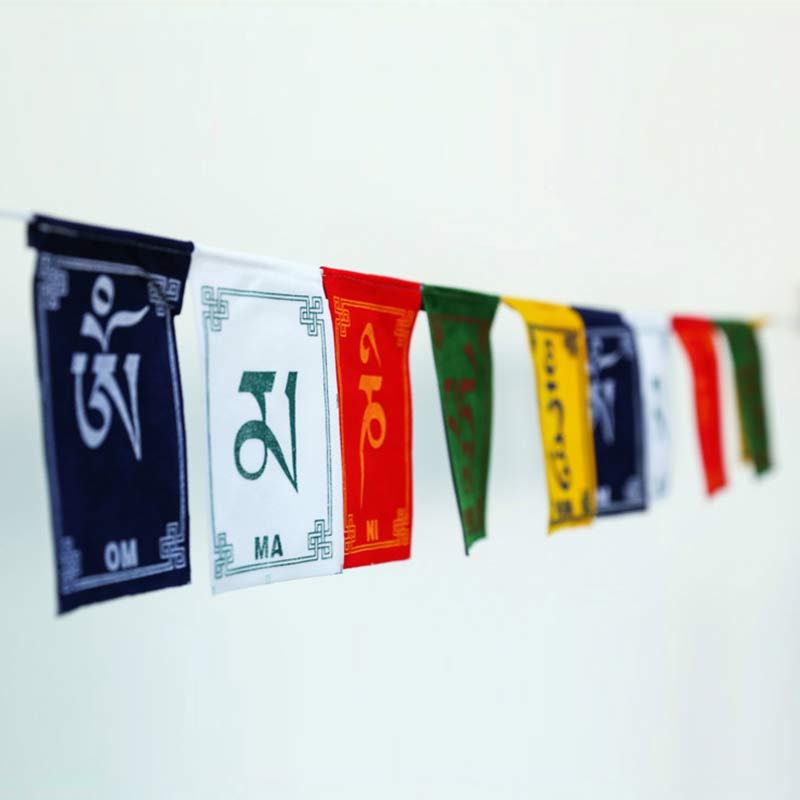 Tibetan Blessing Windhorse Om Mani Padme Hum Outdoor Car Prayer Flag Decoration - image 6