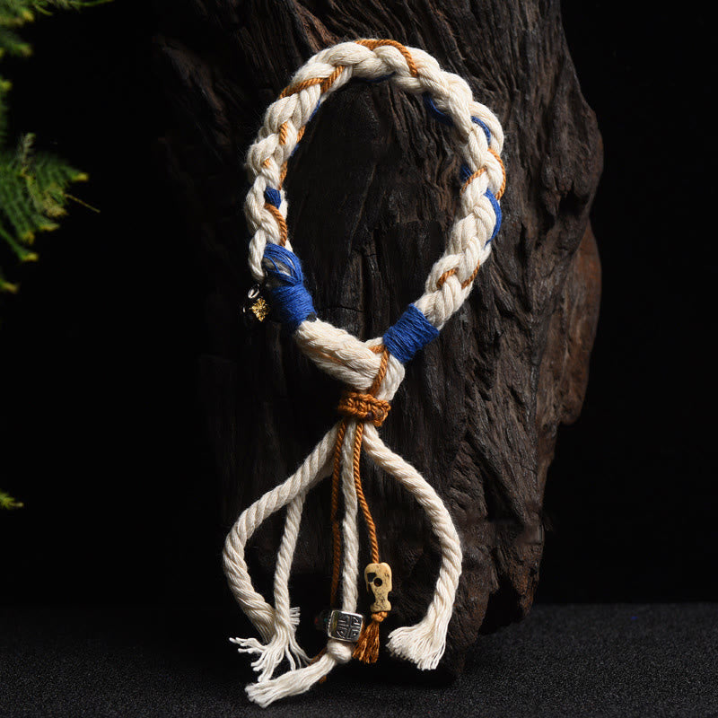 Buddha Stones Tibet Zakiram Goddess of Wealth Thangka Handmade Luck Bracelet - image 4