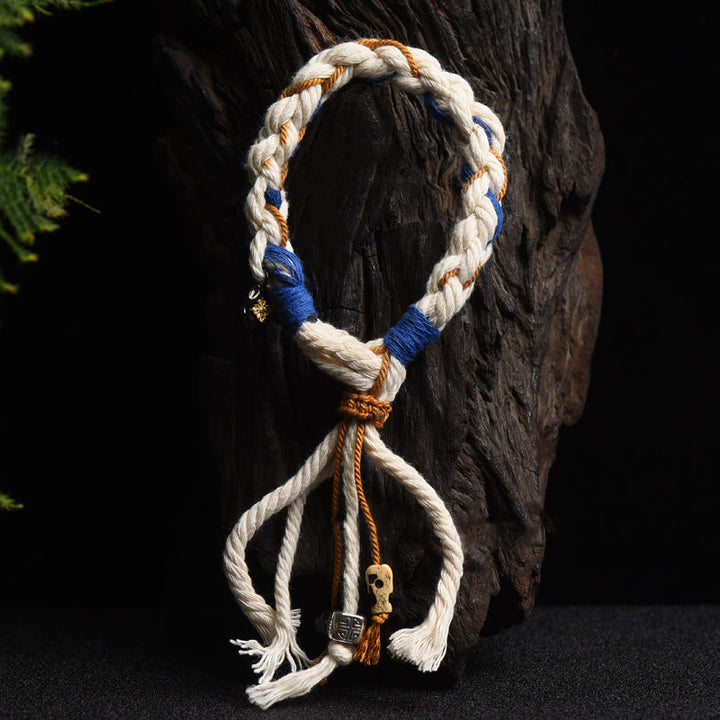 Buddha Stones Tibet Zakiram Goddess of Wealth Thangka Handmade Luck Bracelet - image 4