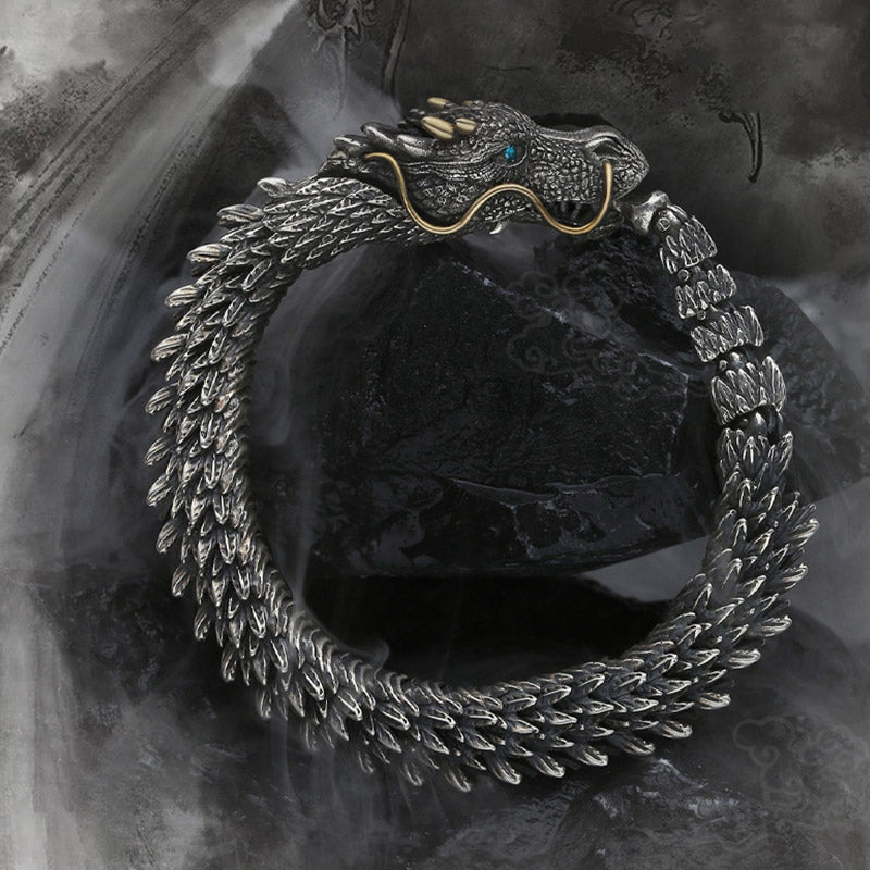 Buddha Stones Nordic Dragon Handmade Amulet Luck Protection Chain Bracelet - image 6
