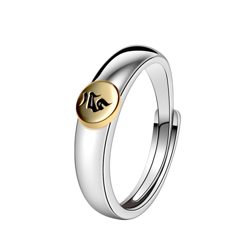 Buddha Stones Tibetan Om Mani Padme Hum Carved Chinese Zodiac Natal Buddha Peace Ring - image 33