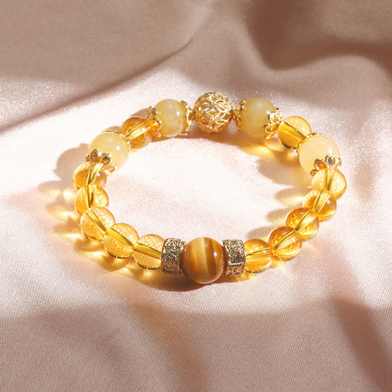 Buddha Stones Citrine Generosity Prosperity Beaded Bracelet - Citrine (Happiness ♥ Prosperity) - image 0