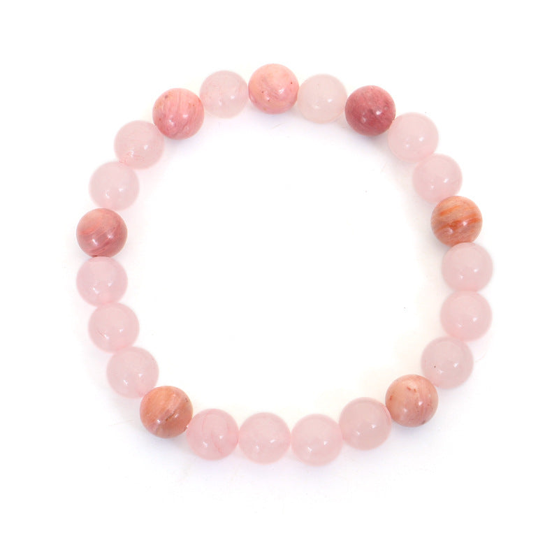 Buddha Stones 108 Mala Beads Pink Crystal Love Tassel Bracelet - Bracelet - image 3