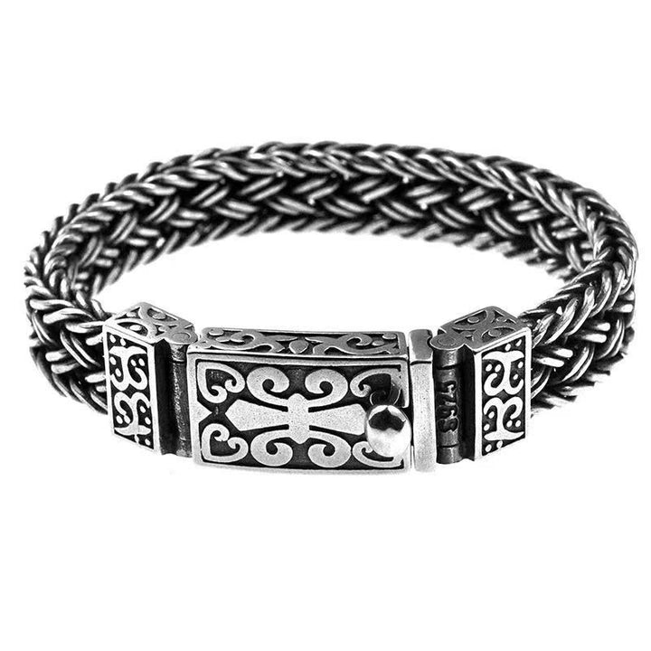 Buddha Stones Retro Vine Totem Pattern Braided Healing Chain Bracelet - image 3